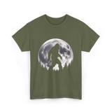 Bigfoot Night Stroll Sasquatch T-Shirt - Military Green