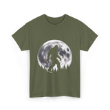 Bigfoot Night Stroll Sasquatch T-Shirt - Military Green