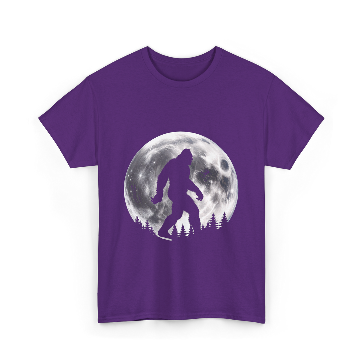 Bigfoot Night Stroll Sasquatch T-Shirt - Purple