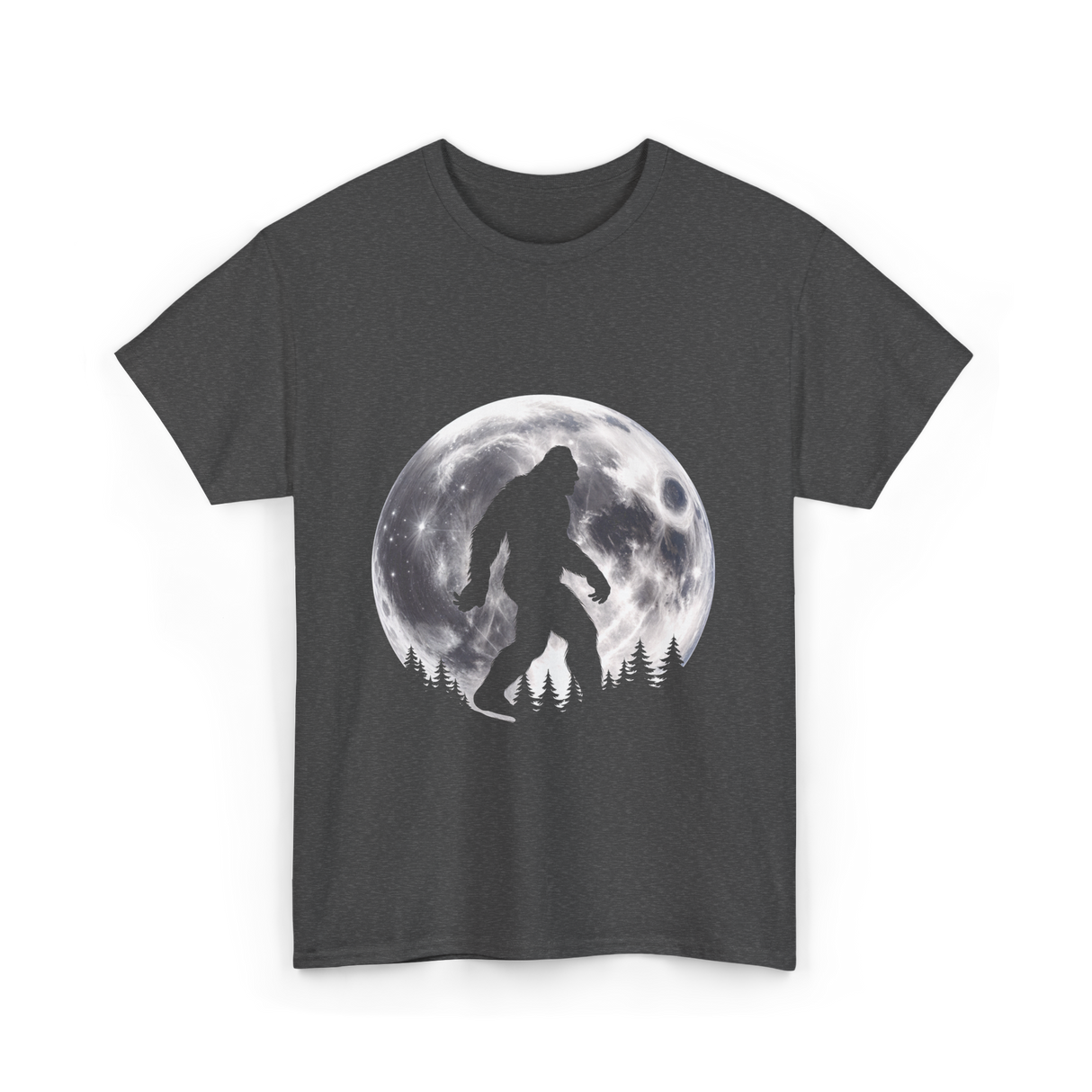 Bigfoot Night Stroll Sasquatch T-Shirt - Dark Heather