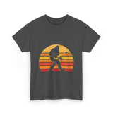 Bigfoot Playing Guitar Music T-Shirt - Dark Heather