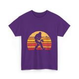 Bigfoot Playing Guitar Music T-Shirt - Purple