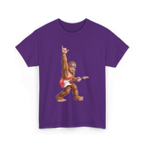 Bigfoot Playing Guitar Sasquatch T-Shirt - Purple