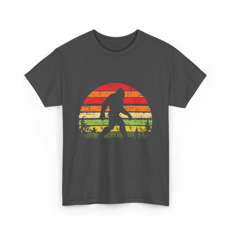 Bigfoot Retro Sasquatch Bigfooting T-Shirt - Dark Heather