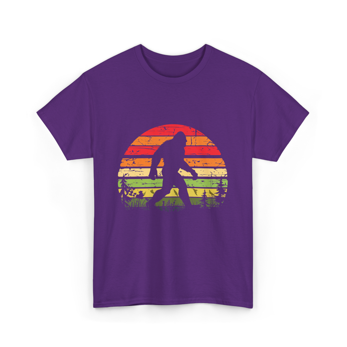 Bigfoot Retro Sasquatch Bigfooting T-Shirt - Purple