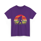 Bigfoot Retro Sasquatch Bigfooting T-Shirt - Purple