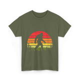 Bigfoot Retro Sasquatch Legend T-Shirt - Military Green