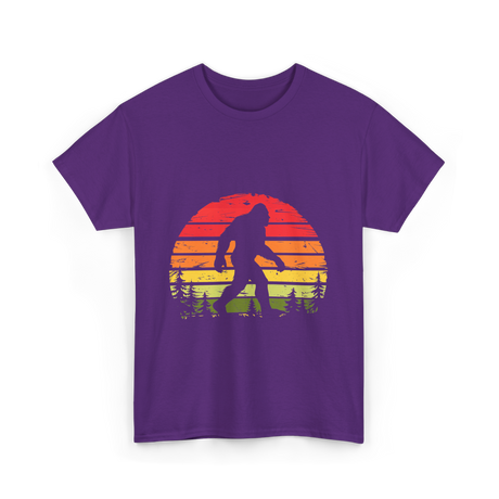 Bigfoot Retro Sasquatch Legend T-Shirt - Purple