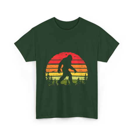 Bigfoot Retro Sasquatch Legend T-Shirt - Forest Green