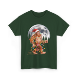 Bigfoot Santa Christmas Sasquatch T-Shirt - Forest Green