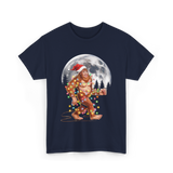 Bigfoot Santa Christmas Sasquatch T-Shirt - Navy