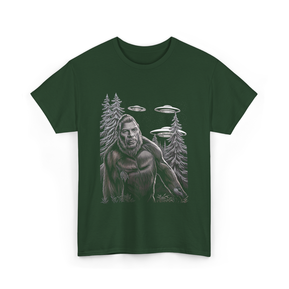 Bigfoot Sasquatch T-Shirt - Forest Green