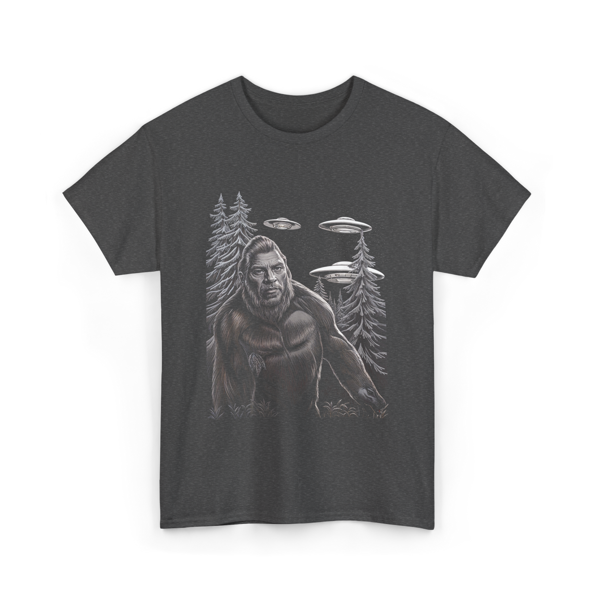 Bigfoot Sasquatch T-Shirt - Dark Heather