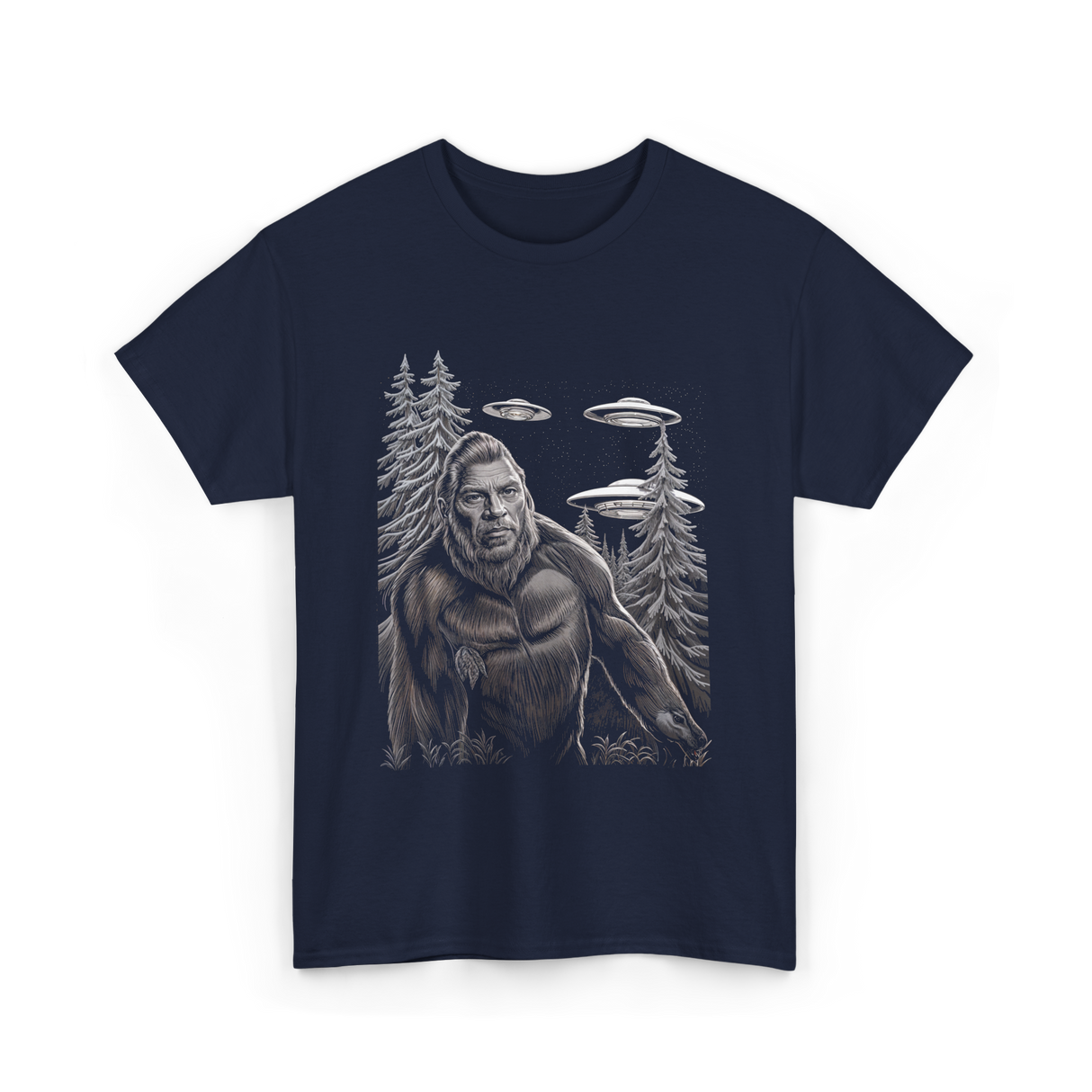 Bigfoot Sasquatch T-Shirt - Navy