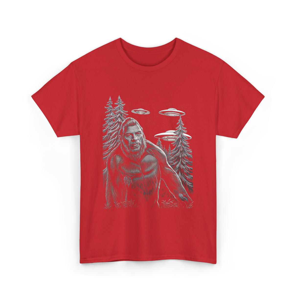 Bigfoot Sasquatch T-Shirt - Red