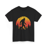 Bigfoot Silhouette Sasquatch Adventure T-Shirt - Black