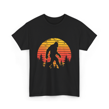 Bigfoot Silhouette Sasquatch Adventure T-Shirt - Black