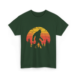 Bigfoot Silhouette Sasquatch Adventure T-Shirt - Forest Green