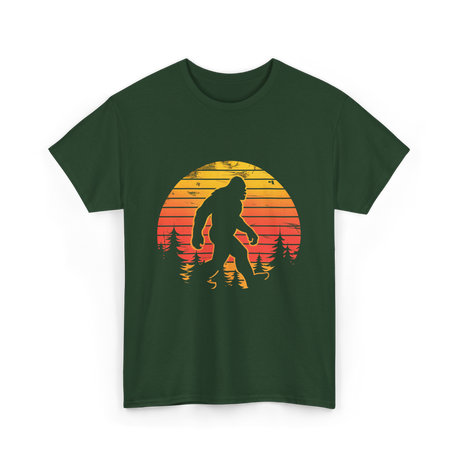 Bigfoot Silhouette Sasquatch Adventure T-Shirt - Forest Green