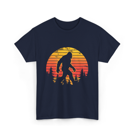 Bigfoot Silhouette Sasquatch Adventure T-Shirt - Navy