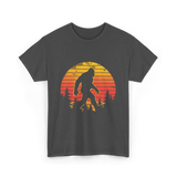 Bigfoot Silhouette Sasquatch Adventure T-Shirt - Dark Heather