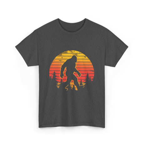 Bigfoot Silhouette Sasquatch Adventure T-Shirt - Dark Heather