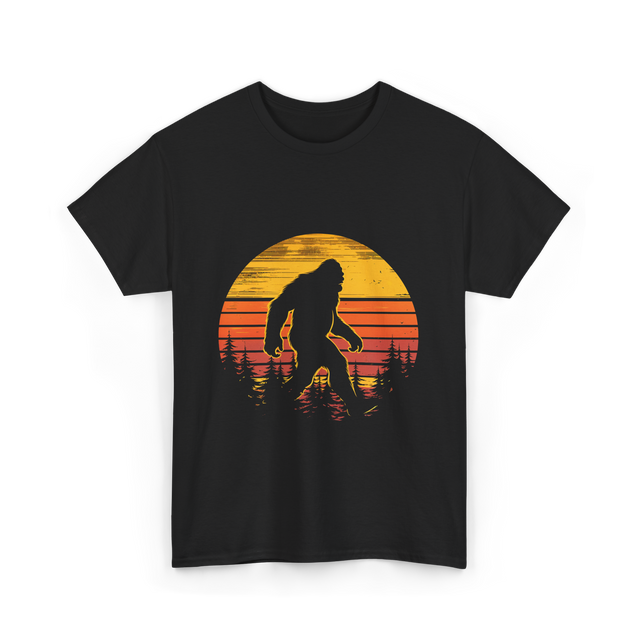 Bigfoot Silhouette Sasquatch Nature T-Shirt - Black