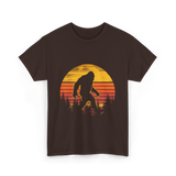 Bigfoot Silhouette Sasquatch Nature T-Shirt - Dark Chocolate