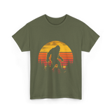 Bigfoot Silhouette Sasquatch Nature T-Shirt - Military Green