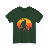 Bigfoot Silhouette Sasquatch Nature T-Shirt - Forest Green