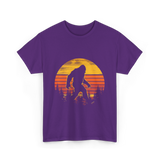 Bigfoot Silhouette Sasquatch Nature T-Shirt - Purple