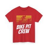 Bike Pit Crew Cycling Racer T-Shirt - Red
