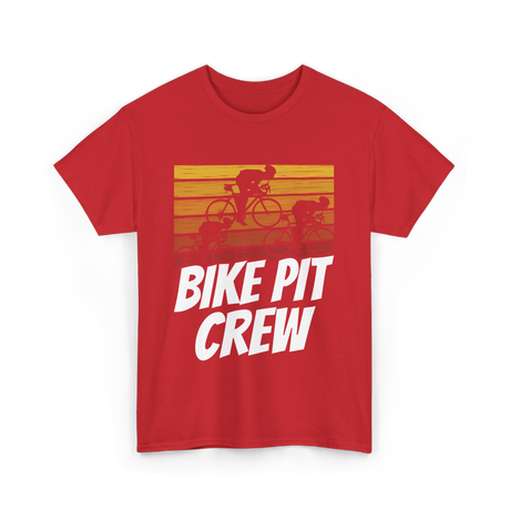 Bike Pit Crew Cycling Racer T-Shirt - Red