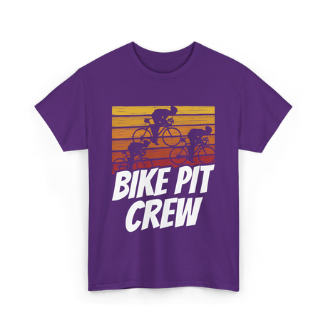 Bike Pit Crew Cycling Racer T-Shirt - Purple