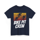 Bike Pit Crew Cycling Racer T-Shirt - Navy