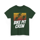 Bike Pit Crew Cycling Racer T-Shirt - Forest Green
