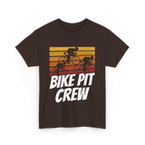 Bike Pit Crew Cycling Racer T-Shirt - Dark Chocolate