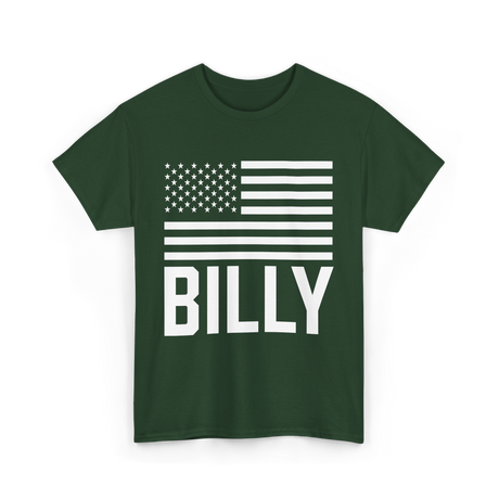 Billy Usa Name Birthday T-Shirt - Forest Green