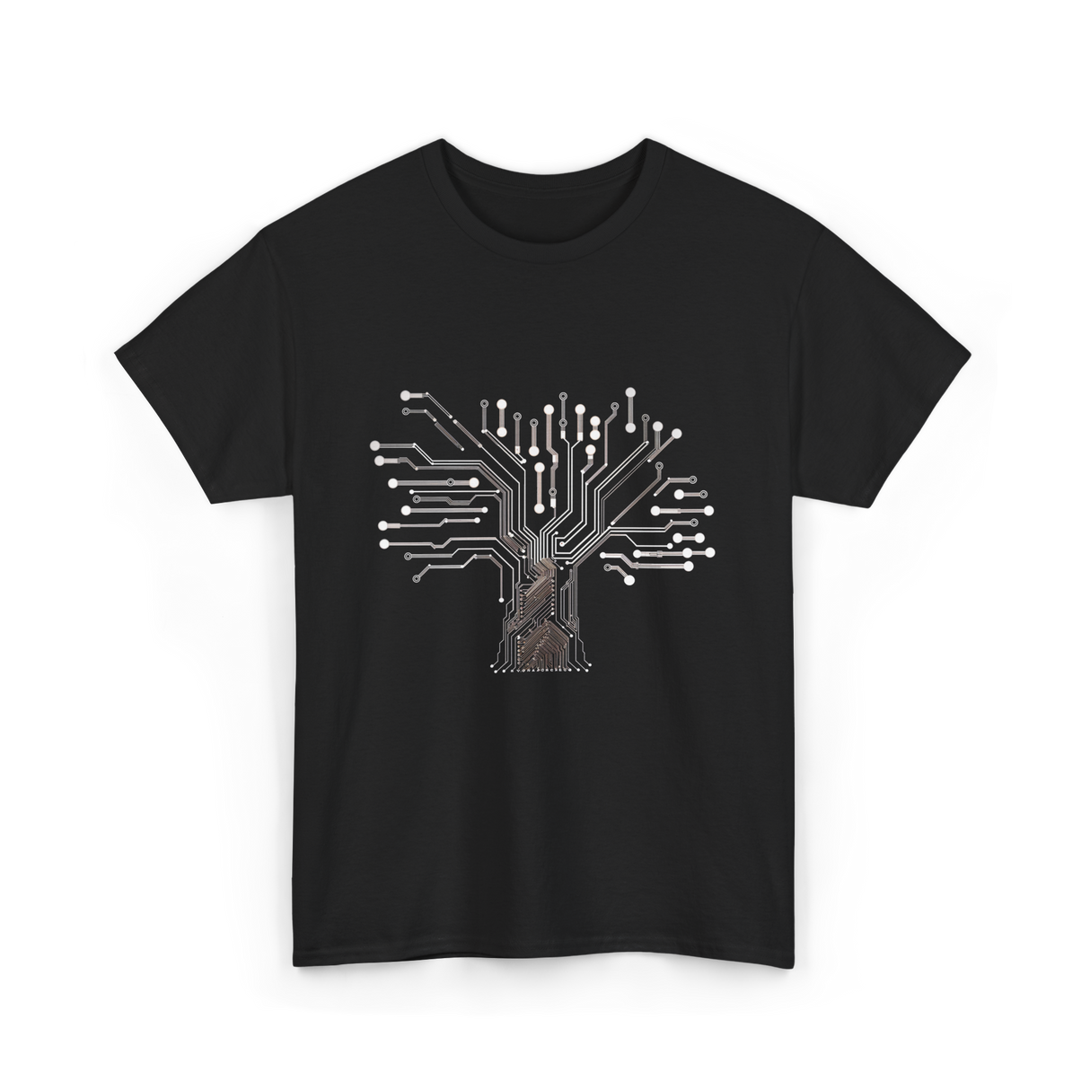 Binary Tree Circuit Electronics Engineer T-Shirt - Black