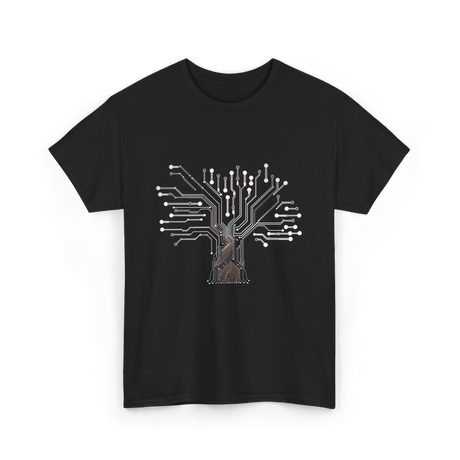 Binary Tree Circuit Electronics Engineer T-Shirt - Black