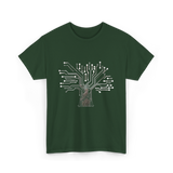 Binary Tree Circuit Electronics Engineer T-Shirt - Forest Green