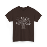 Binary Tree Circuit Electronics Engineer T-Shirt - Dark Chocolate