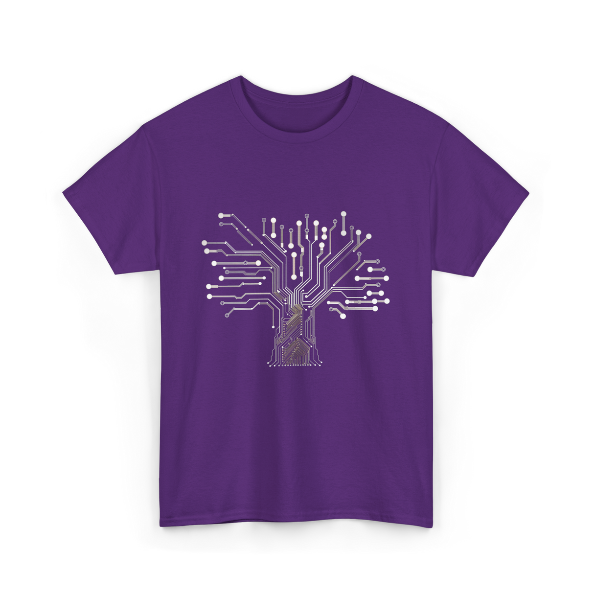 Binary Tree Circuit Electronics Engineer T-Shirt - Purple