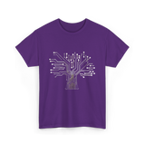 Binary Tree Circuit Electronics Engineer T-Shirt - Purple