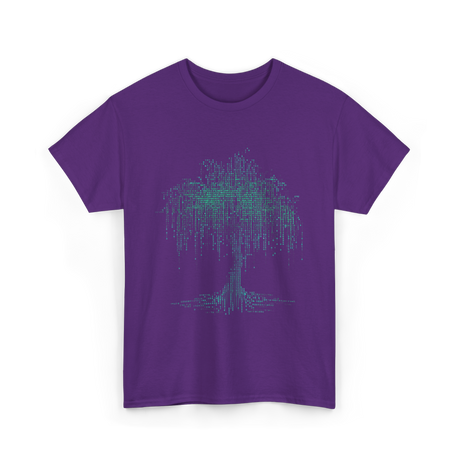 Binary Tree Coding Programmer Code T-Shirt - Purple