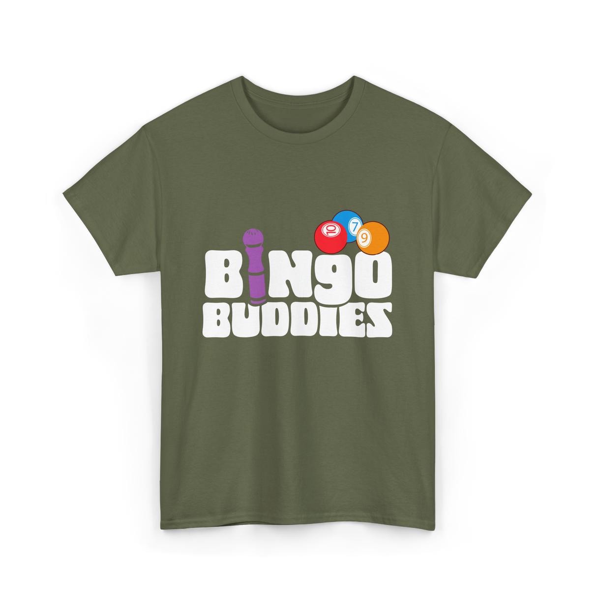 Bingo Buddies Bingo Player T-Shirt - Military Green