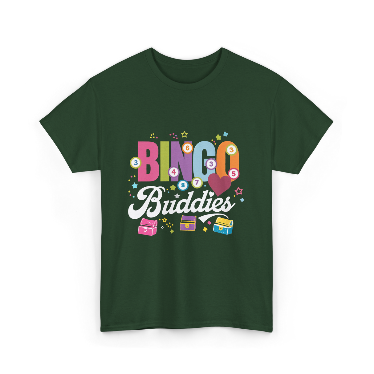 Bingo Buddies Game T-Shirt - Forest Green