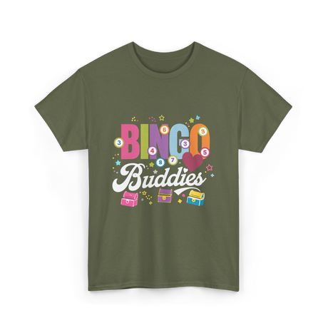 Bingo Buddies Game T-Shirt - Military Green