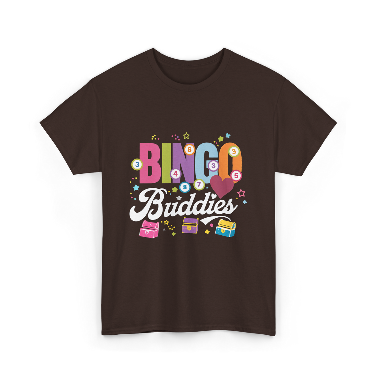 Bingo Buddies Game T-Shirt - Dark Chocolate