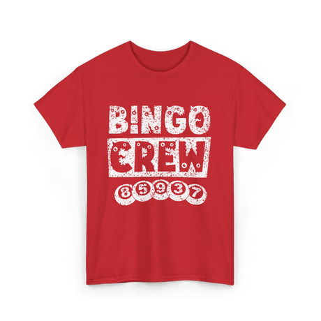 Bingo Crew Bingo Player T-Shirt - Red